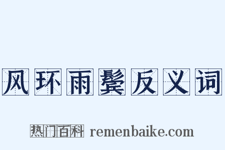 风环雨鬓反义词是什么意思的图片